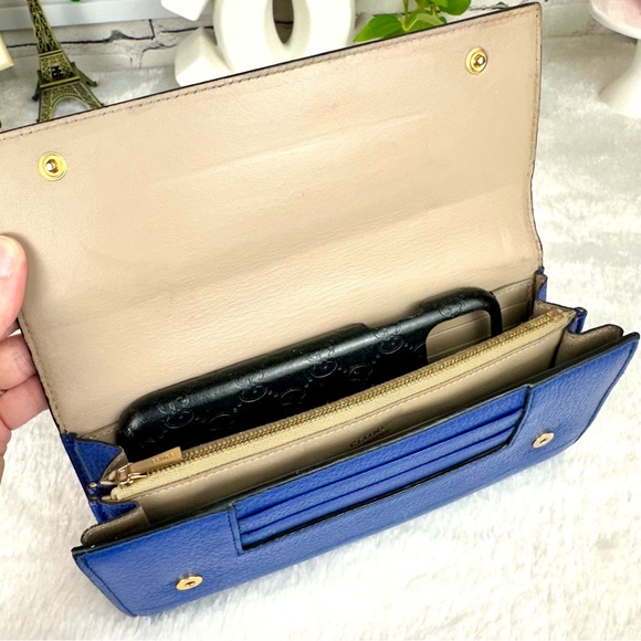 Celine Blue Leather Long Wallet - Picture 16 of 16